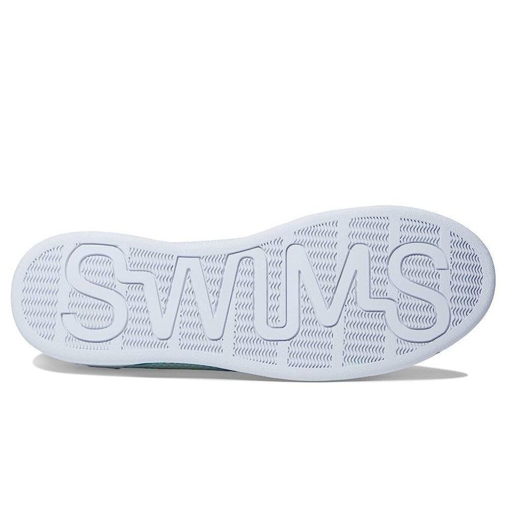 SWIMS Breeze Tennis Knit Sneakers Mens 11.5 White Green Breathable Mesh New - Picture 6 of 10